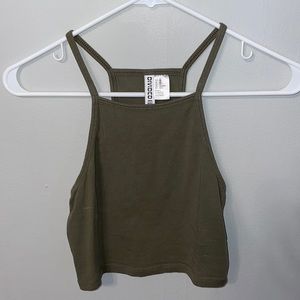 H&M Green Crop Top Tank Top